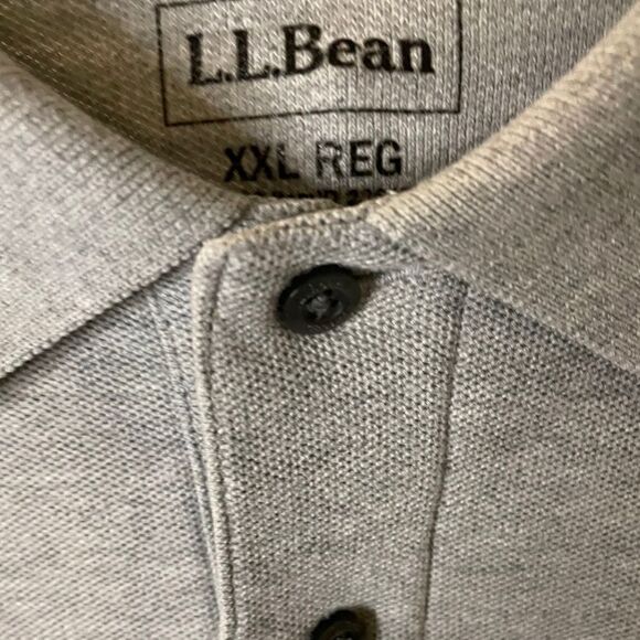 L.L. Bean long sleeve gray golf shirt, XXL - Picture 2 of 3